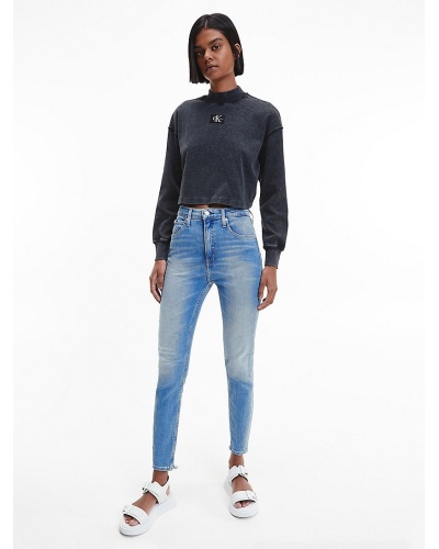 CALVIN KLEIN - High rise super skinny ankle jeans