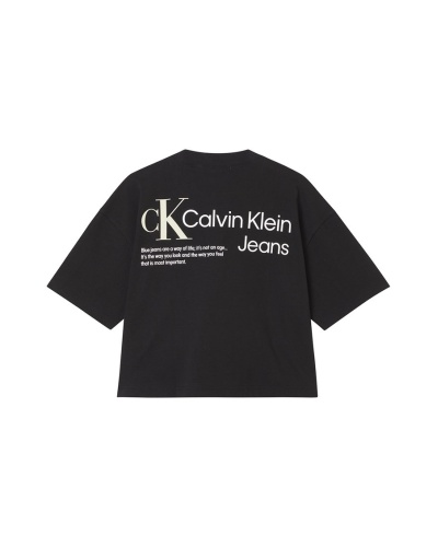 CALVIN KLEIN - T-shirt manica corta con logo sul retro