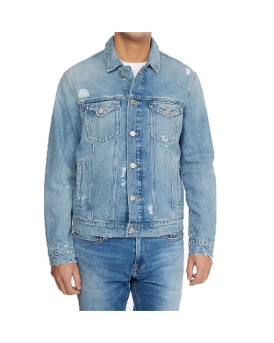TOMMY HILFIGER - Giacca in denim con rotture