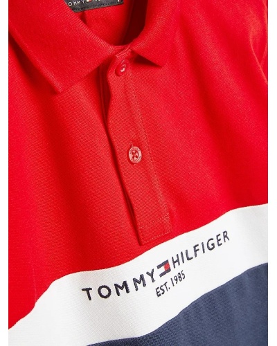 TOMMY HILFIGER KIDS - Polo color block con logo