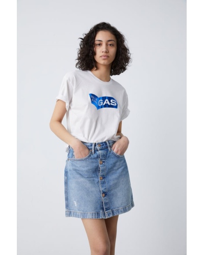 GAS - T-shirt da donna girocollo in cotone FRANCYS NEW BS B.I