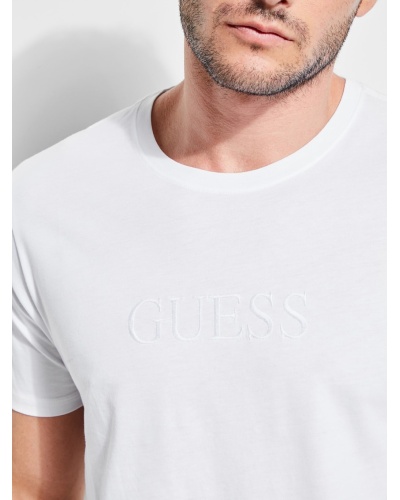 GUESS - T-shirt con logo tono su tono
