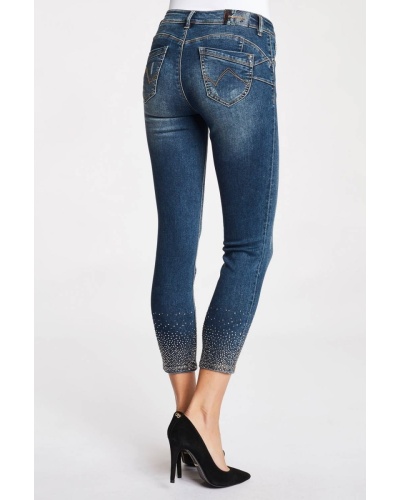GAUDI - Jeans 5 tasche stretch con applicazioni sul fondo