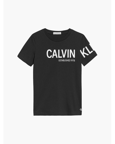 CALVIN KLEIN KIDS - T shirt in cotone biologico con logo