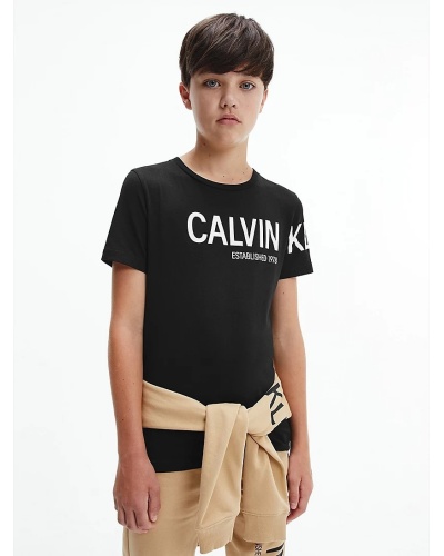 CALVIN KLEIN KIDS - T shirt in cotone biologico con logo