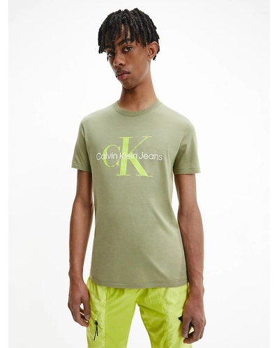 CALVIN KLEIN - T-shirt con monogramma slim