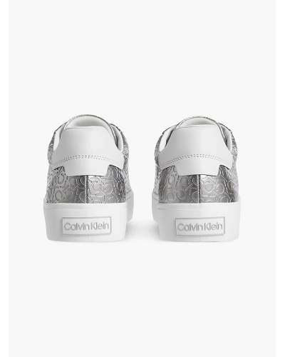CALVIN KLEIN - Sneakers con logo metallizzato